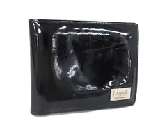 DOLCE＆GABBANA ドルチェ&ガッバーナ パテントレザー 二つ折り 財布 ウォレット 札入れ 小銭入れ ブラック系 DN2615のサムネイル