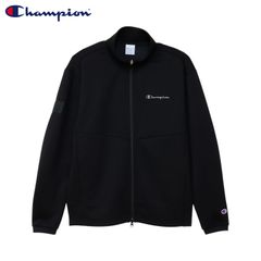 チャンピオン Champion ジャケット ジップ ゴルフウェア アウター メンズ ストレッチ 通気性 スポーツ ジム トレーニング ZIP JACKET C3-CG605、ブラック