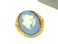 WEDGWOOD ウェッジウッド ジャスパー カメオ ピンブローチ ピンバッジ ペンダント アクセサリー レディース ライトブルー系 DN1904のサムネイル