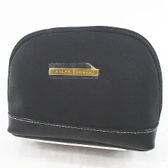 ラルフローレン RALPH LAUREN ポーチ ゴールドプレート ロゴ ブラック 黒系のサムネイル