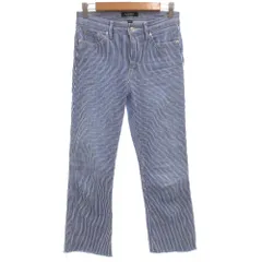ローレンラルフローレン LAUREN RALPH LAUREN デニムパンツ ジーンズ 0 ストライプ 青 ブルー 白 ホワイト ストレッチ カットオフ /GV ■GY53のサムネイル