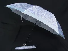 HANAE MORI ハナエモリ フラワー 花柄 折りたたみ傘 折り畳み傘 高級傘 アンブレラ 雨具 レディース ライトブルー系 DN1313のサムネイル