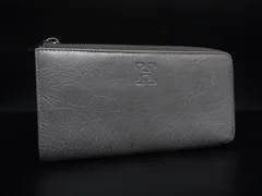 ■美品■ HIROFU ヒロフ レザー L字ファスナー 長財布 ウォレット 札入れ シルバー系 DM8673のサムネイル