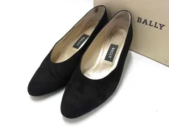 BALLY バリー スエード ヒール パンプス 表記サイズ 6 1/2 (約24cm) 靴 シューズ レディース ブラック系 DM8928のサムネイル