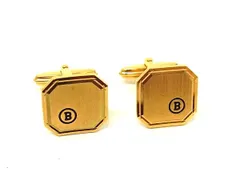 ■美品■ BALLY バリー カフリンクス カフスボタン アクセサリー ビジネス 紳士  ゴールド系 DM9100のサムネイル