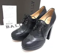 ■新品同様■ BALLY バリー レザー  ヒール 表記サイズ39 1/2(約26cm) 靴 シューズ レディース ブラック系 FQ6481のサムネイル