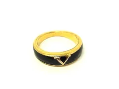 VALENTINO ヴァレンティノ リング 指輪 アクセサリー 約9号 レディース ブラック系×ゴールド系 DM7732のサムネイル