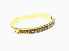 ■美品■ VALENTINO ヴァレンティノ ブレスレット バングル アクセサリー レディース ゴールド系×レッド系 DM6556のサムネイル