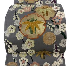 正絹 夏 袋帯 絽 六通柄 雪輪 松 図案 ゴージャス 美品 極上 逸品