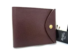 ■新品同様■ PRARE プレリー ミニマルクラシック レザー 二つ折り 財布 ウォレット 札入れ カード入れ メンズ ブラウン系 BP9139のサムネイル