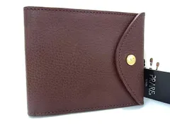 ■新品同様■ PRARE プレリー ミニマルクラシック レザー 二つ折り 財布 ウォレット 札入れ カード入れ メンズ ブラウン系 BP9153のサムネイル