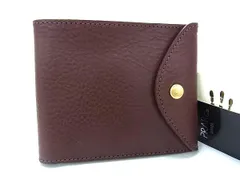 ■新品同様■ PRARE プレリー ミニマルクラシック レザー ホック 三つ折り 財布 ウォレット 札入れ カード入れ ブラウン系 BT4065のサムネイル