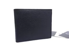 ■美品■ PRARE プレリー レザー 二つ折り 財布 ウォレット 札入れ 小銭入れ カード入れ メンズ ブラック系 DM7642のサムネイル