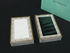 ■未開封■新品■未使用■ TIFFANY＆Co ティファニー トランプ カードゲーム 2個セット ブラック系×ホワイト系 BS4000のサムネイル