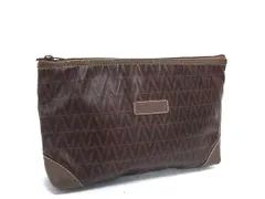 VALENTINO ヴァレンティノ PVCレザー マルチポーチ マルチケース 小物入れ レディース メンズ ダークブラウン系 DM5812のサムネイル