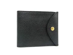 ■美品■ PRARE プレリー レザー 二つ折り 財布 ウォレット 札入れ レディース メンズ ブラック系 DM4867のサムネイル