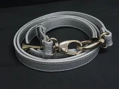 ■美品■ GHERARDINI ゲラルディーニ レザー バッグ用 クロスボディ ショルダーストラップ 斜め掛け シルバー系 DM5227のサムネイル