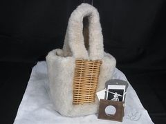 エバゴス ボア・ウト・ウト ウール アイボリー ラビット かご 極美品 