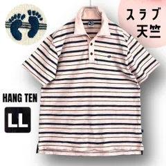 【オールドサーフ調】Y2K ハンテン/HANG TEN★スラブ天竺ボーダー半袖プルオーバーシャツ★メンズLL    #2607J109のサムネイル
