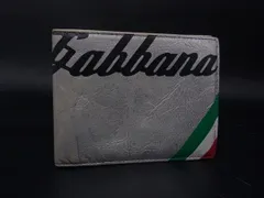 ■美品■ DOLCE＆GABBANA ドルチェ&ガッバーナ レザー 二つ折り 財布 ウォレット 札入れ シルバー系×ブラック系 DM4114のサムネイル