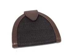 ■美品■ BALLY バリー ナイロンキャンバス×レザー コインケース コインパース 小銭入れ メンズ ダークブラウン系 DM3803のサムネイル