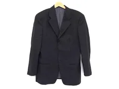 ARMANI COLLEZIONI アルマーニ コレッツィオーニ ウール100% ストライプ ジャケット アウター 上着 洋服 ダークグレーケイ DM3388のサムネイル