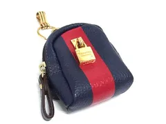 ■美品■ Samantha Thavasa サマンサタバサ レザー バッグモチーフ キーホルダー キーリング チャーム ネイビー系×レッド系 DM3356のサムネイル
