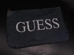 ■美品■ GUESS ゲス デニム ポーチ 小物入れ マルチケース  レディース メンズ ネイビー系 DM0778のサムネイル