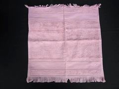■新品同様■ HERMES エルメス ダダ カレタオル コットン 木馬 ポニー フリンジ ベビータオル ハンドタオル ピンク系 BP8871