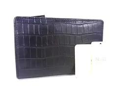 ■新品■未使用■ PRARE プレリー クロコダイル型押しレザー 二つ折り 財布 ウォレット 小銭入れ 札入れ ネイビー系 BP8729のサムネイル