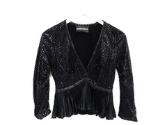 EMPORIO ARMANI エンポリオアルマーニ シェーブル100％ 長袖 ジャケット トップス 表記サイズ 40 洋服 レディース ブラック系 DM1813のサムネイル