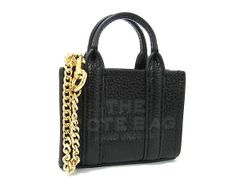 ■新品■未使用■ MARC JACOBS マークジェイコブス ザ ナノ レザー トートバッグ チャーム マルチポーチ 小物入れ ブラック系 FS9045