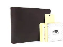 ■新品■未使用■ PRARE プレリー レザー 二つ折り 財布 ウォレット 小銭入れ 札入れ カード入れ メンズ ブラウン系 BP8695のサムネイル