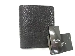 ■新品■未使用■ PRARE プレリー レザー 二つ折り 財布 ウォレット 小銭入れ 札入れ カード入れ メンズ ブラック系 BP8731のサムネイル