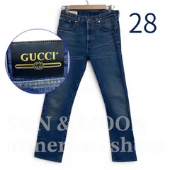 使用感少 GUCCI グッチ デニム 【28】 インディゴ ブルー ネイビー ズボン ボトムス OJ267-4のサムネイル