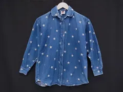 BALLY バリー コットン×ビスコース デニム スター 星柄 長袖 シャツ トップス 表記サイズ M 洋服 ブルー系×ホワイト系 DL9188のサムネイル
