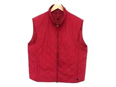 ■美品■ dunhill ダンヒル ナイロン100% ダウン ベスト アウター 上着 洋服 メンズ レッド系 DL9215のサムネイル