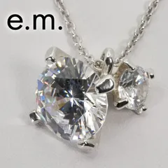 e.m. シルバー 大粒 ジルコニア ネックレス イーエム/25-3960のサムネイル