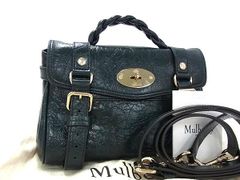 ■新品■未使用■ Mulberry マルベリー ミニ アレクサ レザー 2WAY ハンドバッグ ショルダーバッグ レディース グリーン系 FV7031
