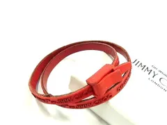 JIMMY CHOO ジミーチュウ Off-Whiteコラボ ラバー×レザー チョーカー アクセサリー レディース レッド系 DL8532のサムネイル