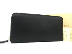 ■新品同様■ PRARE プレリー レザー ラウンドファスナー 長財布 ウォレット 小銭入れ 札入れ ブラック系 BS1885のサムネイル