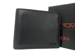 ■新品同様■ TUMI トゥミ レザー 二つ折り 財布 ウォレット 札入れ カード入れ メンズ ブラック系 BS1902のサムネイル