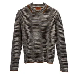 Missoni ミッソーニ イタリア製 ウールブレンド 総柄 長袖 ニット カットソー 40 ブラウン系 レディース 古着のサムネイル