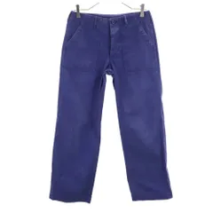 Danton ダントン 日本製 ロングパンツ 34 青紫 シンチバック メンズ 古着のサムネイル