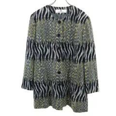 GIVENCHY ジバンシィ 90s オールド 総柄 ノーカラー ジャケット 42 グレー 他 レディース 古着のサムネイル