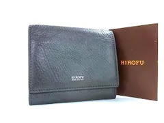 HIROFU ヒロフ レザー 二つ折り 財布 ウォレット 札入れ 小銭入れ カード入れ レディース メンズ グレー系 DJ9438のサムネイル