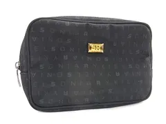 ■美品■ SONIA RYKIEL ソニアリキエル ナイロン マルチポーチ メイクポーチ マルチケース 小物入れ レディース ブラック系 DK9238のサムネイル