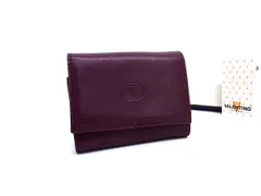 ■新品同様■ VALENTINO ヴァレンティノ レザー コインケース 小銭入れ 財布 メンズ レディース ボルドー系 BS1217のサムネイル