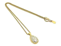 VALENTINO ヴァレンティノ ラインストーン ネックレス ペンダント アクセサリー レディース ゴールド系×シルバー系 DK7947のサムネイル