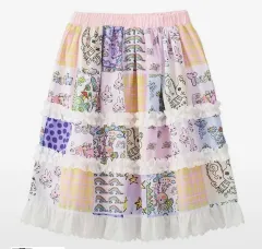 U-thu-ba-seu REI-SU SU-KA-TO YBX SOUP Pattern lace skirtのサムネイル